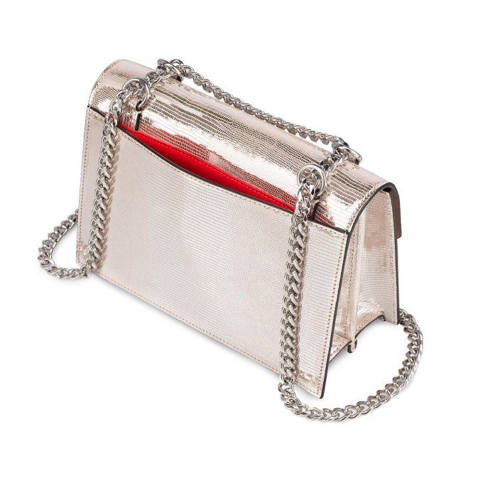 Cross Body Bags Christian Louboutin Elisa Small Creative Piele Cross Body Bags Dama Bej Argintii | RO05840