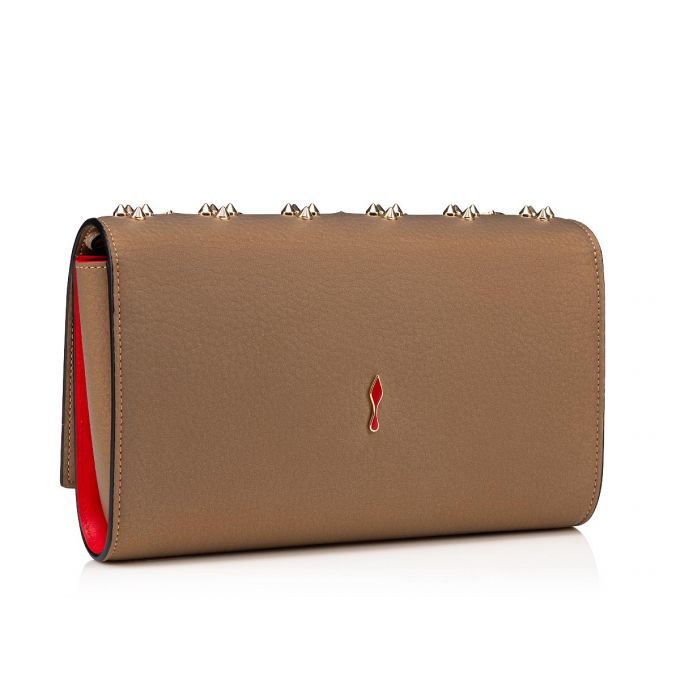 Cross Body Bags Christian Louboutin Paloma Clutch Creative Fabric Cross Body Bags Dama Bej Aurii | RO32055