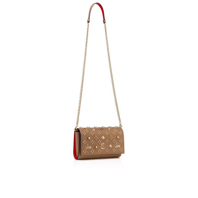 Cross Body Bags Christian Louboutin Paloma Clutch Creative Fabric Cross Body Bags Dama Bej Aurii | RO32055