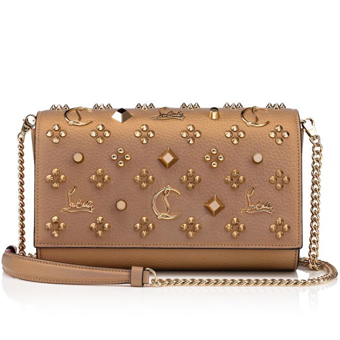 Cross Body Bags Christian Louboutin Paloma Clutch Creative Fabric Cross Body Bags Dama Bej Aurii | RO32055