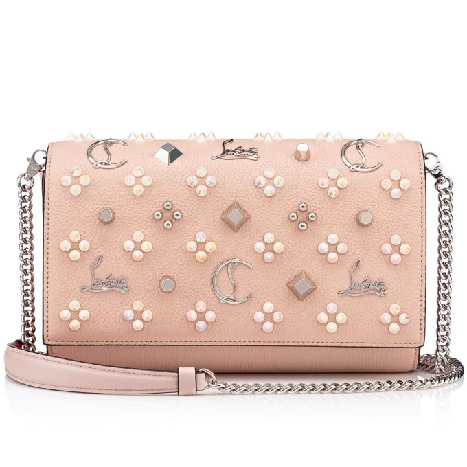 Cross Body Bags Christian Louboutin Paloma Clutch Clasici Piele Cross Body Bags Dama Roz Aurii Albi | RO67925