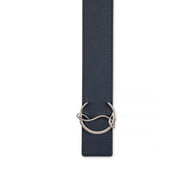 Curea Christian Louboutin Cl Logo Belt 40 Clasici Piele Belts Barbati Bleumarin Negrii Argintii | RO54479