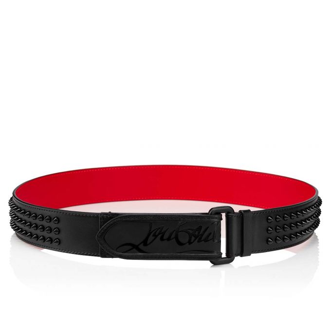 Curea Christian Louboutin Loubi Belt Calfskin Belts Barbati Negrii | RO66120