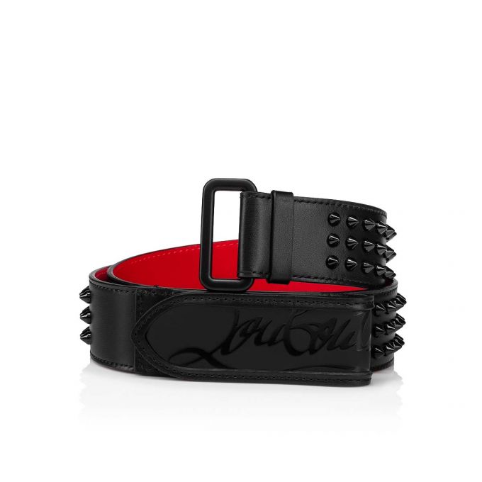 Curea Christian Louboutin Loubi Belt Calfskin Belts Barbati Negrii | RO66120