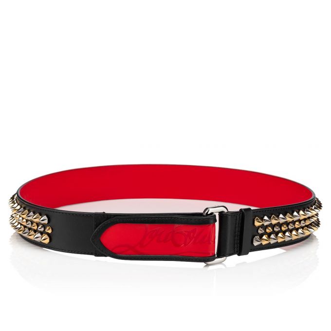 Curea Christian Louboutin Loubi Belt Clasici Piele Belts Barbati Negrii Rosii Colorati | RO88906