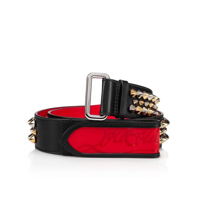 Curea Christian Louboutin Loubi Belt Clasici Piele Belts Barbati Negrii Rosii Colorati | RO88906