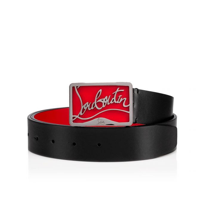 Curea Christian Louboutin Ricky Belt 35 Clasici Piele Belts Barbati Negrii Rosii | RO29893