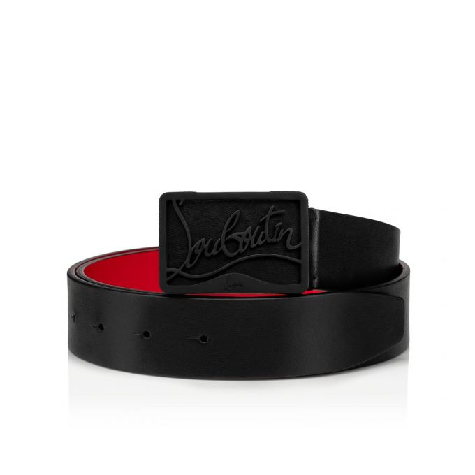 Curea Christian Louboutin Ricky Belt 35 Mat Clasici Piele Belts Barbati Negrii | RO64056