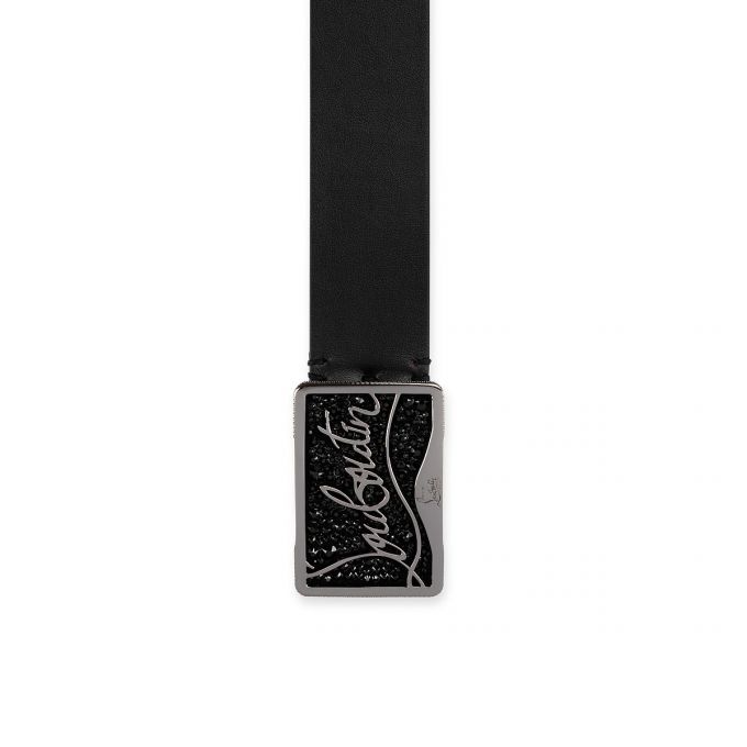 Curea Christian Louboutin Ricky Belt Clasici Piele Belts Barbati Negrii | RO36821