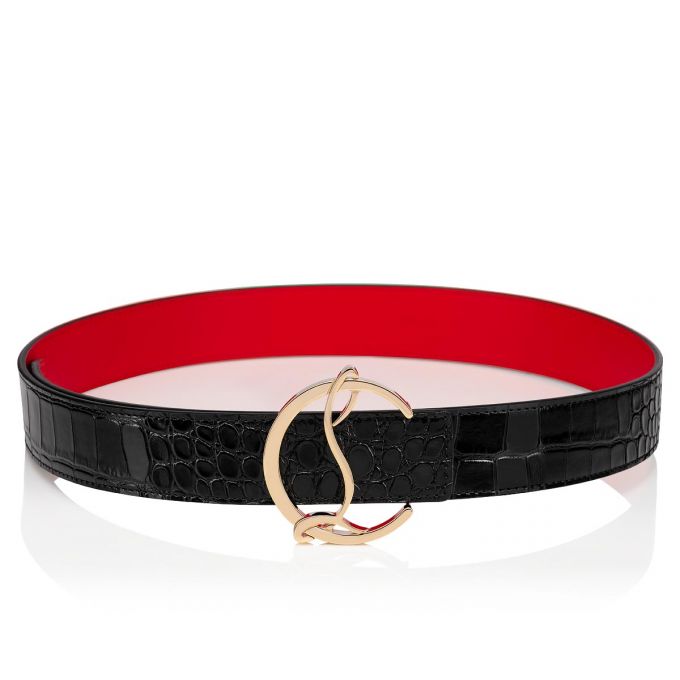 Curea Christian Louboutin W Cl Logo Belt Creative Piele Belts Dama Negrii Aurii | RO58258