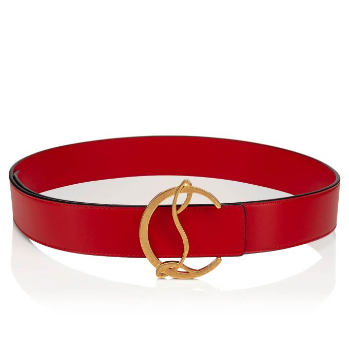 Curea Christian Louboutin W Cl Logo Belt Loubi/Antic Calf Belts Dama Rosii Aurii | RO70461