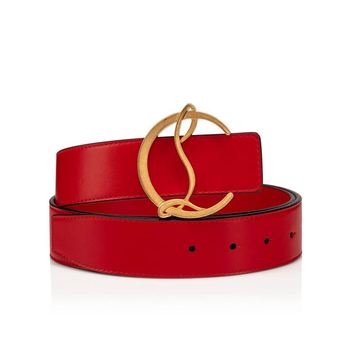 Curea Christian Louboutin W Cl Logo Belt Loubi/Antic Calf Belts Dama Rosii Aurii | RO70461