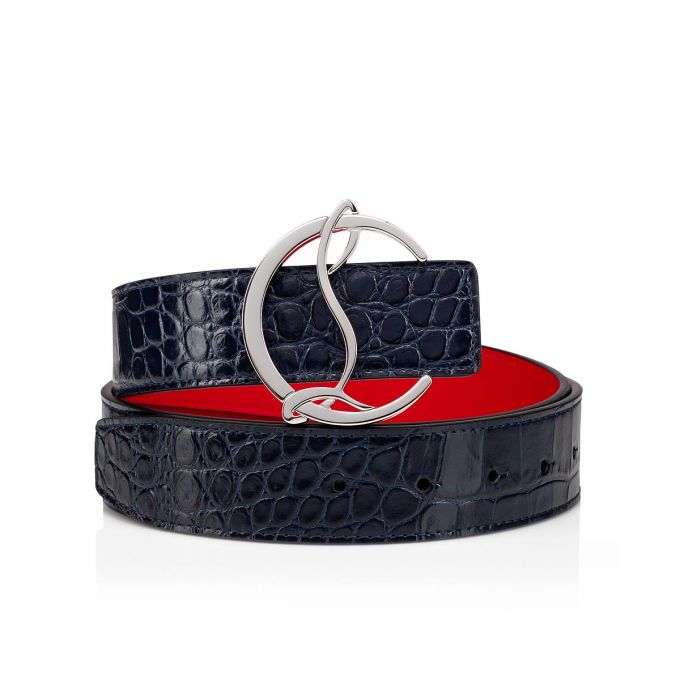 Curea Christian Louboutin W Cl Logo Belt Creative Piele Belts Dama Albastri Argintii | RO73633