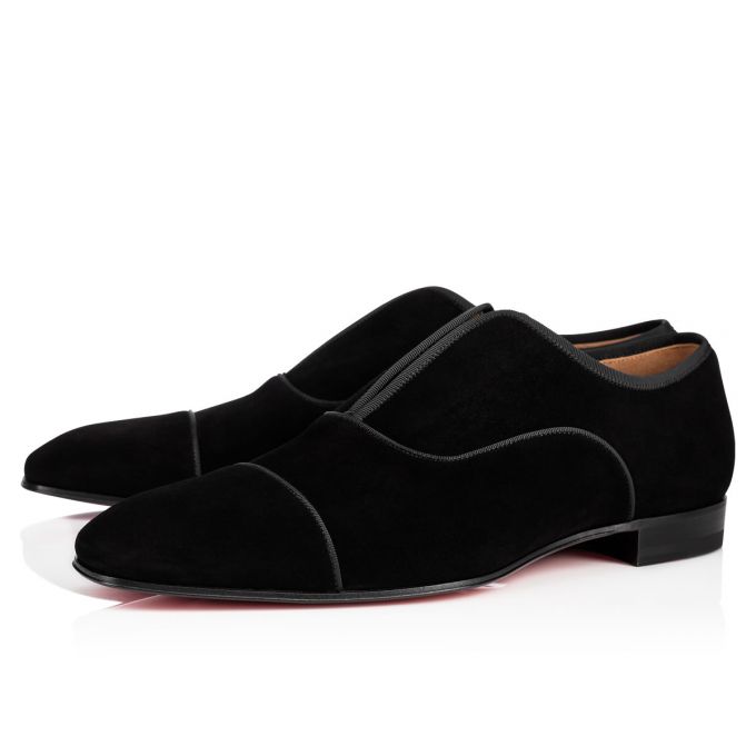 Derby Christian Louboutin Alpha Male 000 Veau Velours Derby Barbati Negrii | RO89135