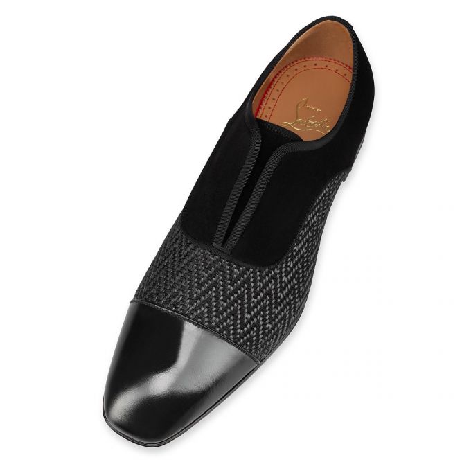 Derby Christian Louboutin Alpha Male Calf Derby Barbati Negrii | RO48068