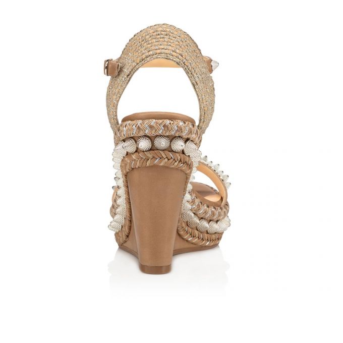 Espadrilles Christian Louboutin Lata 110 Fennec Calf Espadrilles Dama Kaki | RO30610