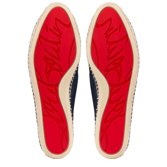 Espadrilles Christian Louboutin Nanou Orlato Veau Velours Espadrilles Dama Albastri | RO28440