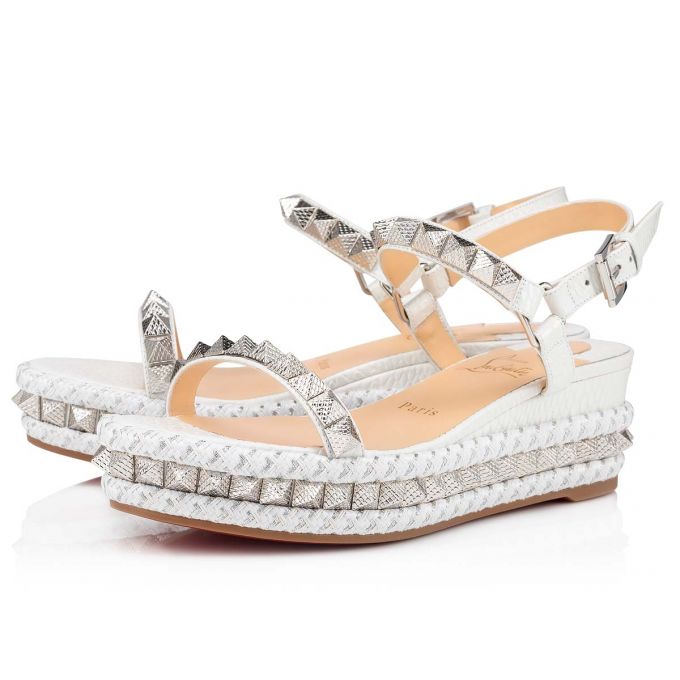 Espadrilles Christian Louboutin Pyraclou 60 Calf Espadrilles Dama Albi | RO33654