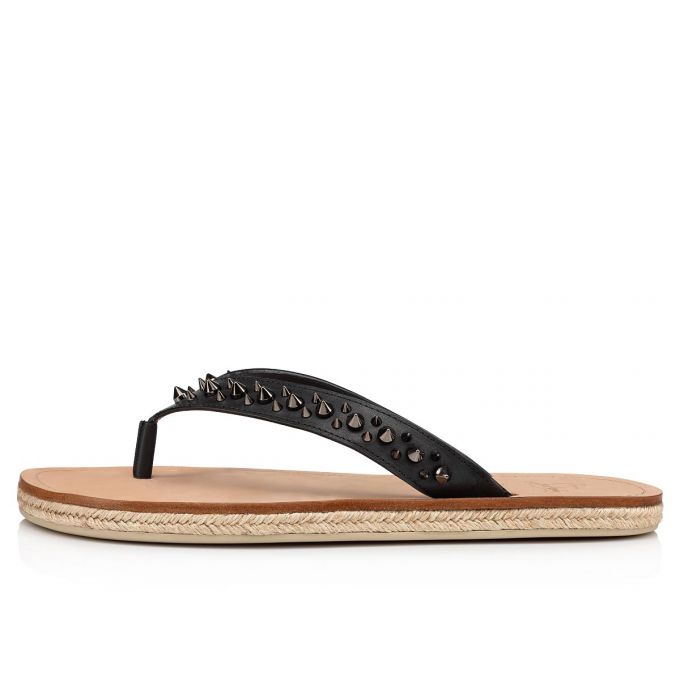 Espadrilles & Sandals Christian Louboutin Pyraclobis Calf Sandals Barbati Negrii | RO03401