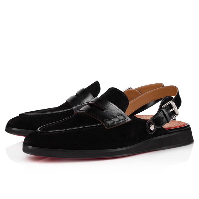 Espadrilles & Sandals Christian Louboutin Tricoto Calf Espadrilles Barbati Negrii | RO24917