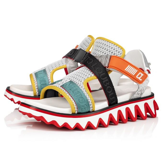 Espadrilles & Sandals Christian Louboutin Summer Loubishark Version Mesh Sandals Barbati Colorati | RO33526