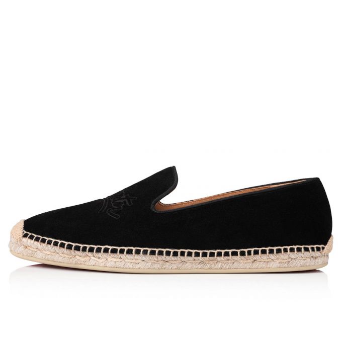 Espadrilles & Sandals Christian Louboutin Esparadra Calf Espadrilles Barbati Negrii | RO42987