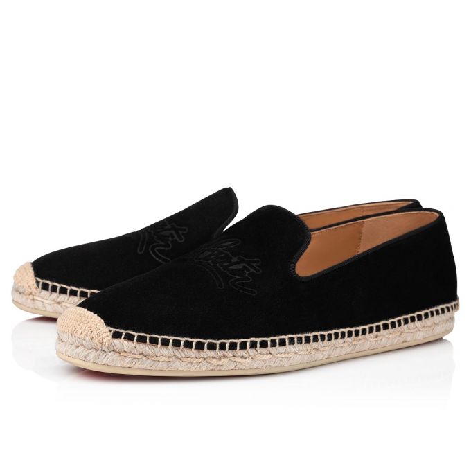 Espadrilles & Sandals Christian Louboutin Esparadra Calf Espadrilles Barbati Negrii | RO42987