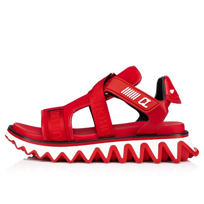 Espadrilles & Sandals Christian Louboutin Summer Loubishark Calf Sandals Barbati Rosii | RO56504