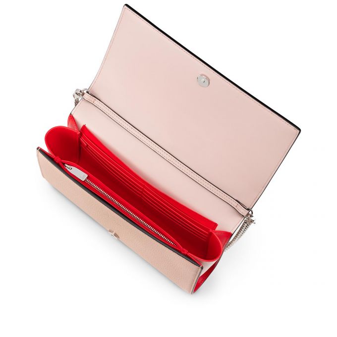 Evening Bags Christian Louboutin Paloma Clutch Clasici Piele Evening Bags Dama Roz Aurii Albi | RO37127