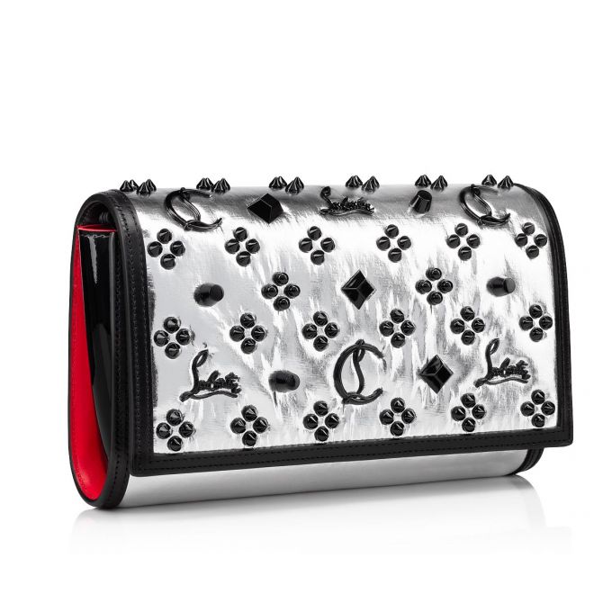 Evening Bags Christian Louboutin Paloma Clutch Creative Fabric Evening Bags Dama Argintii Negrii | RO58052