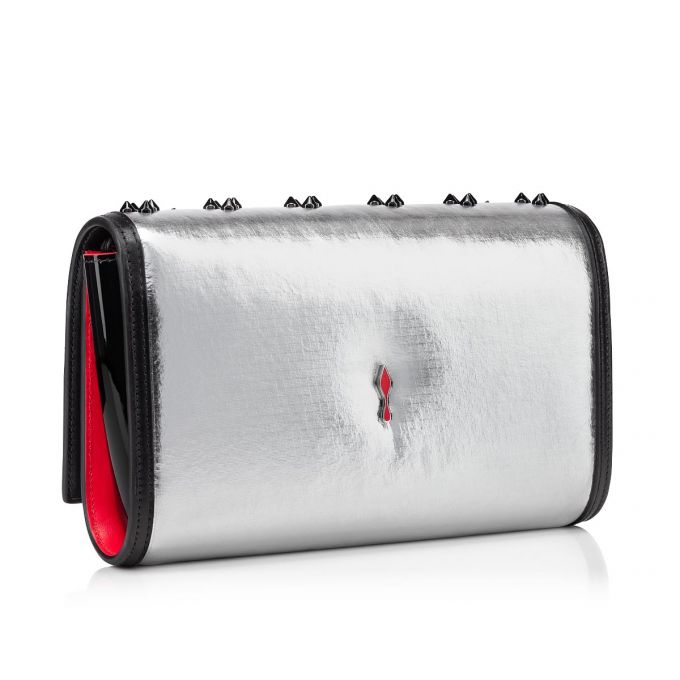 Evening Bags Christian Louboutin Paloma Clutch Creative Fabric Evening Bags Dama Argintii Negrii | RO58052