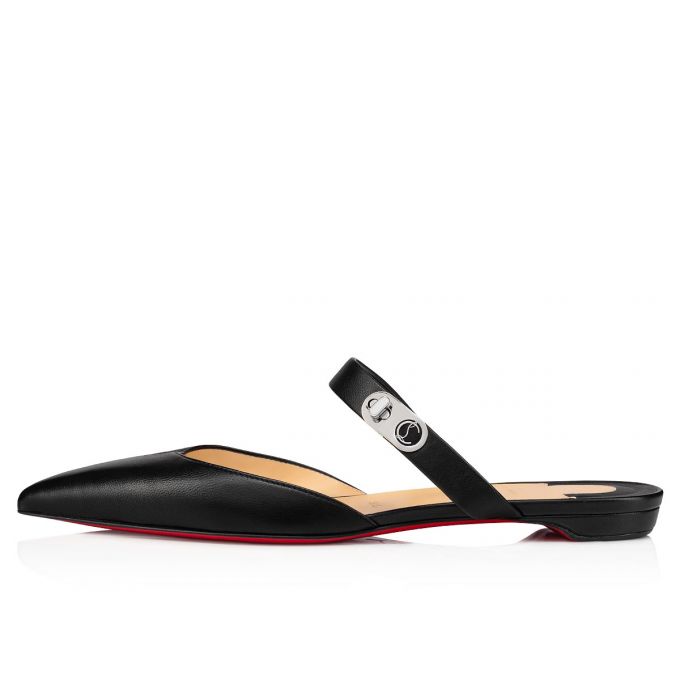 Flats Christian Louboutin Choc Lock Nappa Flats Dama Negrii | RO54363