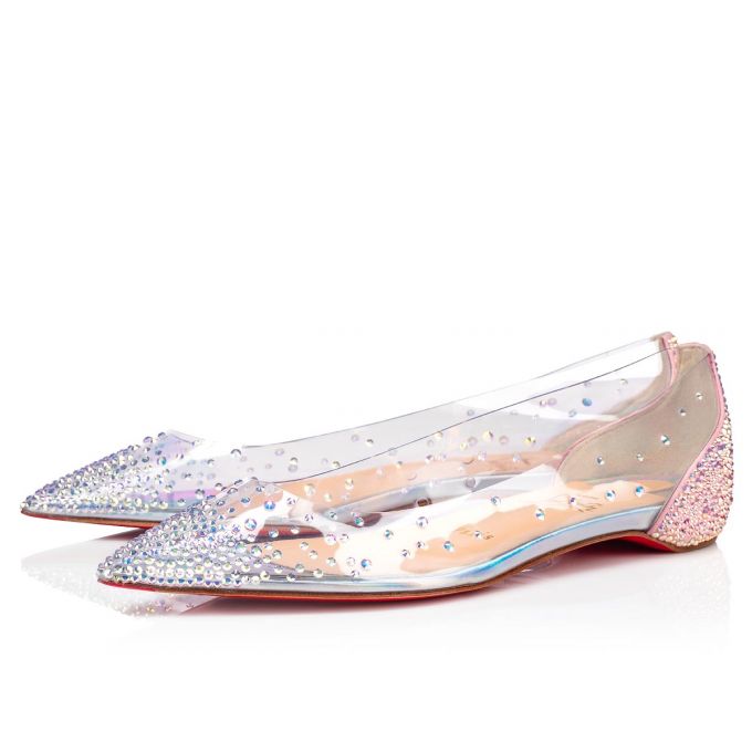 Flats Christian Louboutin Degrastrassita Pvc Flats Dama Roz | RO13411