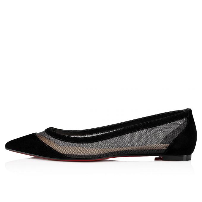 Flats Christian Louboutin Galativi 000 Version Veau Velours Flats Dama Negrii | RO21489