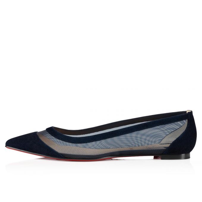 Flats Christian Louboutin Galativi 000 Version Marine Veau Velours Flats Dama Bleumarin | RO58163