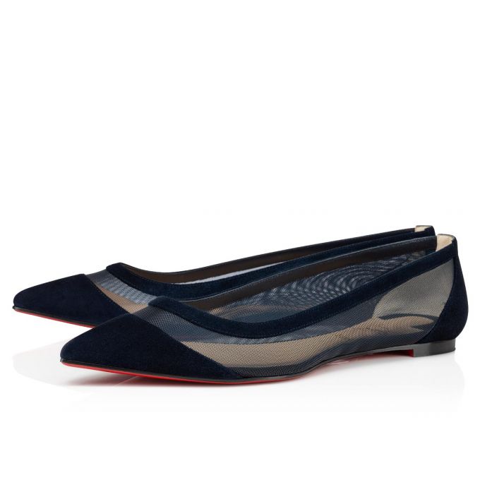 Flats Christian Louboutin Galativi 000 Version Marine Veau Velours Flats Dama Bleumarin | RO58163