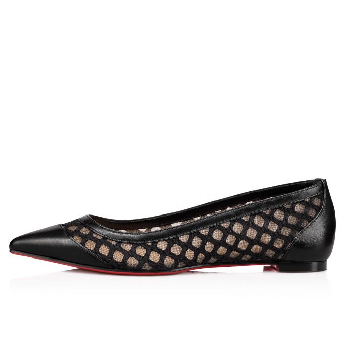 Flats Christian Louboutin Galativi Version Dantela Flats Dama Negrii | RO06523