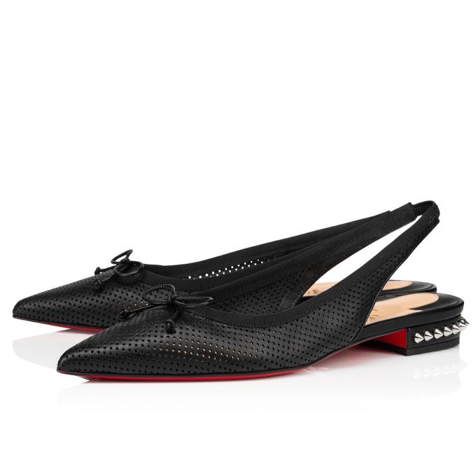 Flats Christian Louboutin Hall Sling Nappa Flats Dama Negrii | RO50255