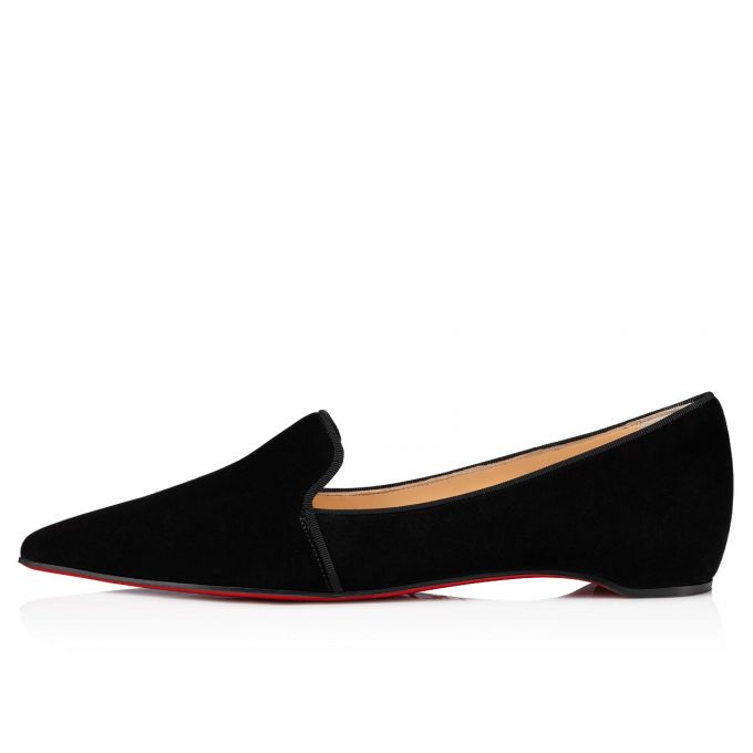 Flats Christian Louboutin Kashasha Veau Velours Flats Dama Negrii | RO78739