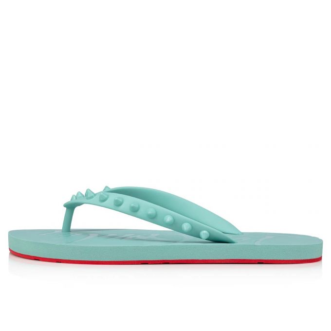 Flats Christian Louboutin Loubi Flip Plastic Finish Flats Dama Albastri Deschis | RO30396