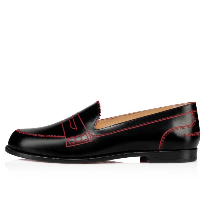 Flats Christian Louboutin Mocalaureat 000 Calf Flats Dama Negrii Rosii | RO30253