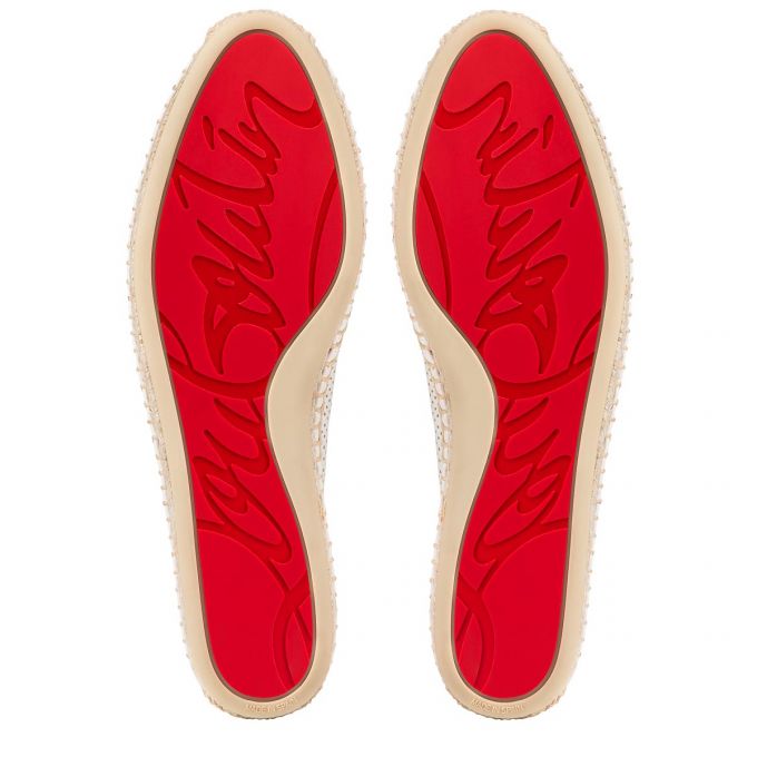 Flats Christian Louboutin Nanou Orlato Nappa Flats Dama Albi | RO64956