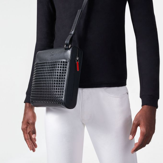 Geanta Messenger Christian Louboutin Benech Medium Clasici Piele Messenger Bags Barbati Negrii | RO84027