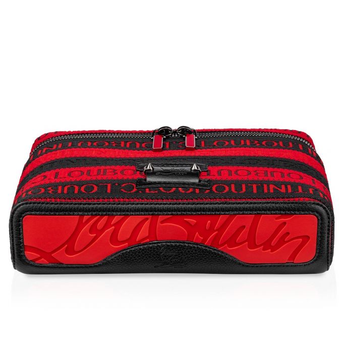 Geanta Messenger Christian Louboutin Kypipouch Cl Curea Creative Fabric Messenger Bags Barbati Negrii Rosii | RO34593