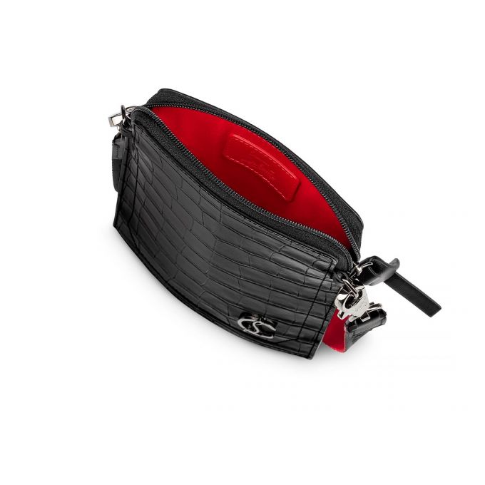 Geanta Messenger Christian Louboutin Loubilab Creative Piele Messenger Bags Barbati Negrii | RO28357