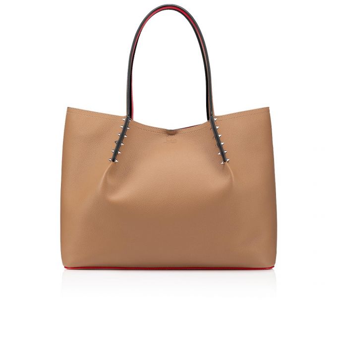 Geanta Tote Christian Louboutin Cabarock Large Fennec Clasici Piele Tote Bags Dama Kaki | RO77349