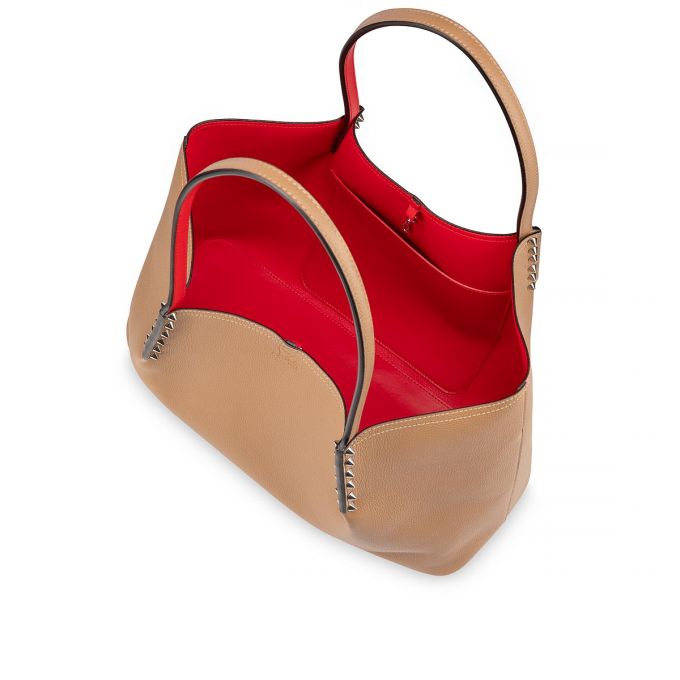 Geanta Tote Christian Louboutin Cabarock Large Fennec Clasici Piele Tote Bags Dama Kaki | RO77349