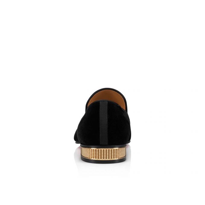 Loafers Christian Louboutin Captain Colonna 000 Velvet Loafer Barbati Negrii Aurii | RO46516