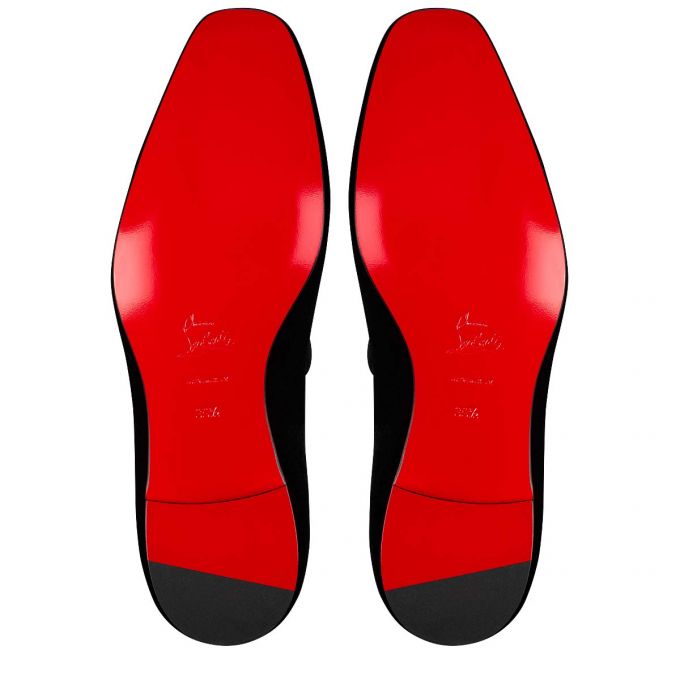 Loafers Christian Louboutin Captain Colonna 000 Velvet Loafer Barbati Negrii Aurii | RO46516