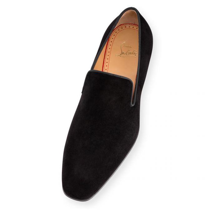 Loafers Christian Louboutin Dandelion 000 Veau Velours Loafer Barbati Negrii | RO12171